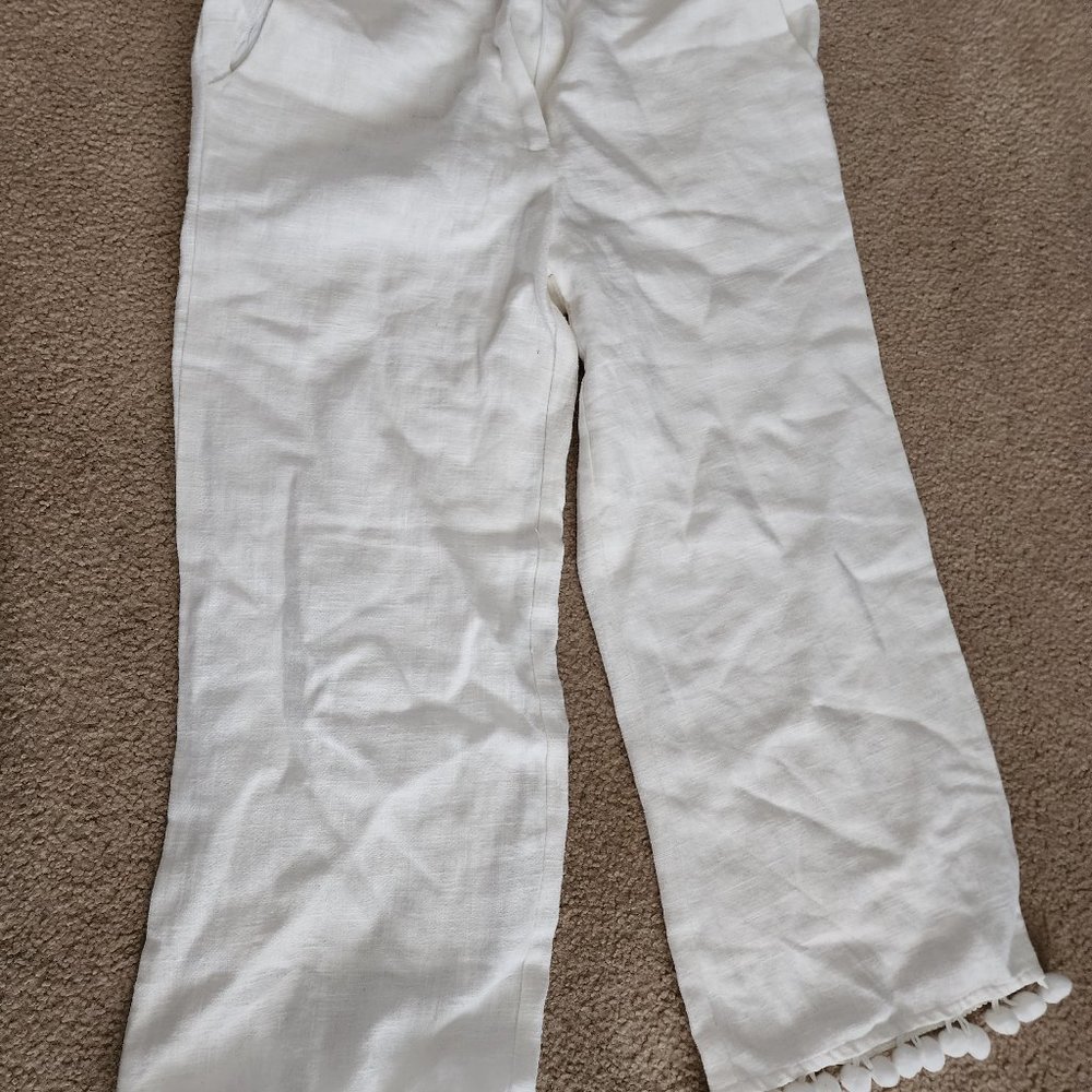 Anthropologie ettiwa pom pom pants